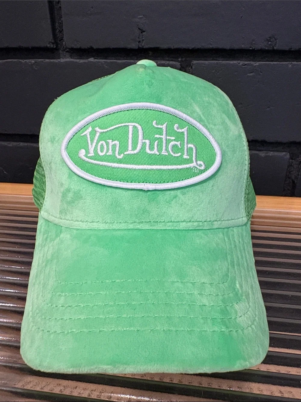 Von Dutch Mint Green Logo Mesh Back Cap